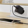 Kabelis USB-A - USB-C 3A ar magnētisku organizatoru 1,2 m - melns