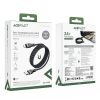 Kabelis USB-A - USB-C 3A ar magnētisku organizatoru 1,2 m - melns