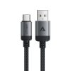 Kabelis USB-A - USB-C 480Mb/s 3A 1.2m - melns