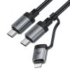 Kabelis USB-C - USB-C / Lightning 60W 480Mb/s 3A 1.2m - melns