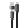 Kabelis USB-C - USB-A / USB-C 480Mb/s 3A 0.2m - melns