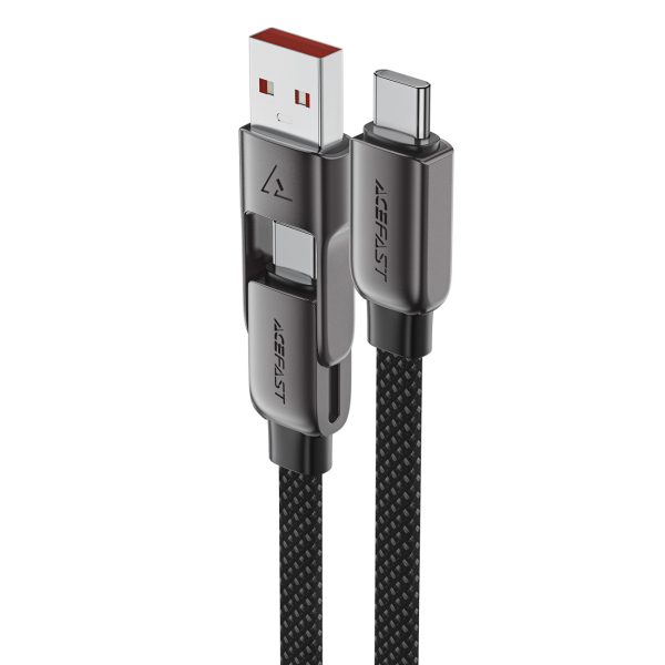 Kabelis USB-C - USB-A / USB-C 480Mb/s 3A 0.2m - melns