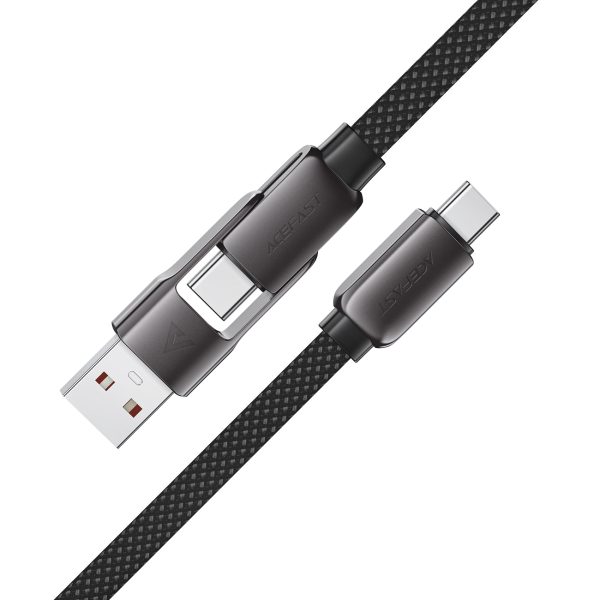Kabelis USB-C - USB-A / USB-C 480Mb/s 3A 0.2m - melns
