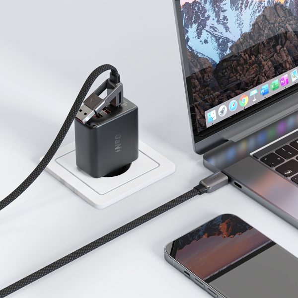 Kabelis USB-C - USB-A / USB-C 480Mb/s 3A 1.2m - melns