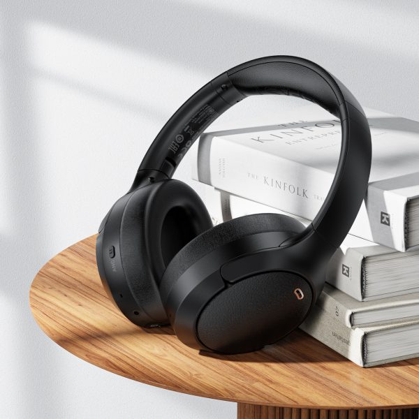 H6 ANC bezvadu Bluetooth 5.3 IPX4 austiņas - melnas