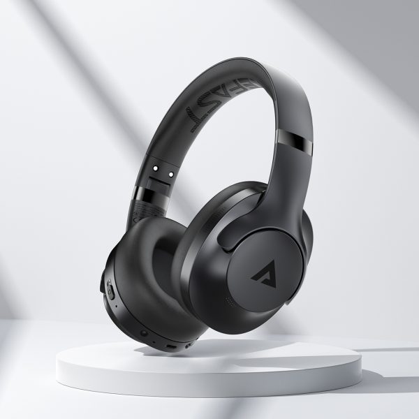 H4 ANC bezvadu Bluetooth 5.3 IPX4 austiņas ar ausu aizdari - melnas