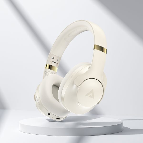 H4 ANC bezvadu Bluetooth 5.3 IPX4 austiņas - bēšas