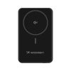 Qi2 10000mAh magnētiskais pārnēsājamais akumulators ar USB-A USB-C 22.5W PD statīvu - melns