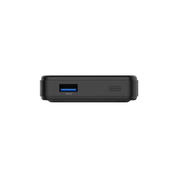 Qi2 10000mAh magnētiskais pārnēsājamais akumulators ar USB-A USB-C 22.5W PD statīvu - melns