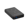 Qi2 10000mAh magnētiskais pārnēsājamais akumulators ar USB-A USB-C 22.5W PD statīvu - melns
