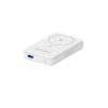 Qi2 10000mAh magnētiskais pārnēsājamais akumulators ar USB-A USB-C 22.5W PD statīvu - balts