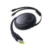 USB-C izvelkams kabelis - 2 x USB-C Bright Mirror Series 100W 1m - melns
