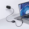 USB-C izvelkams kabelis - 2 x USB-C Bright Mirror Series 100W 1m - melns