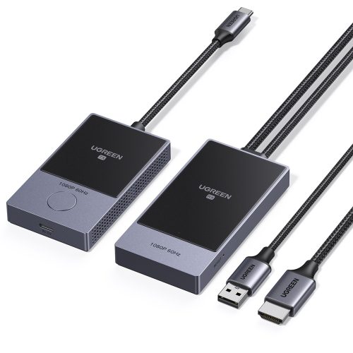 HDMI raidītājs Bezvadu raidītājs un uztvērējs līdz 30 m - melns un sudrabs