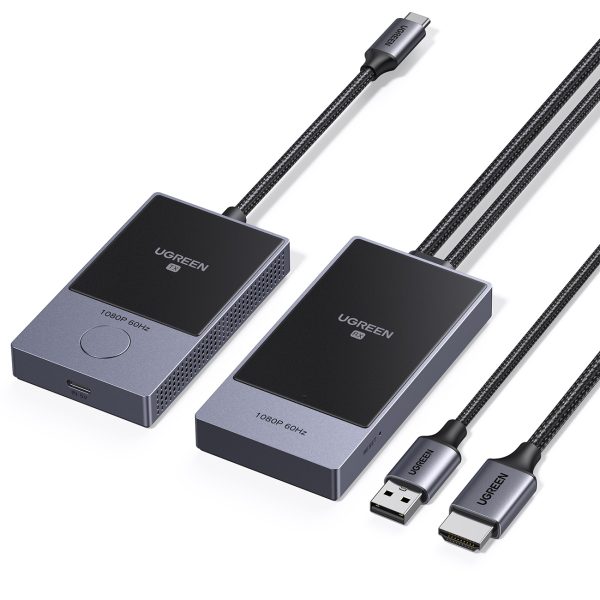 HDMI raidītājs Bezvadu raidītājs un uztvērējs līdz 30 m - melns un sudrabs