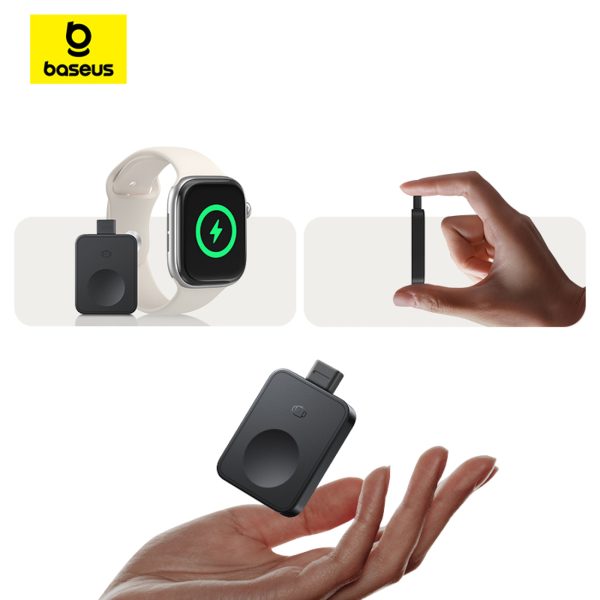 Magnētiskais induktīvais lādētājs Apple Watch MagPro 2.5W - melns