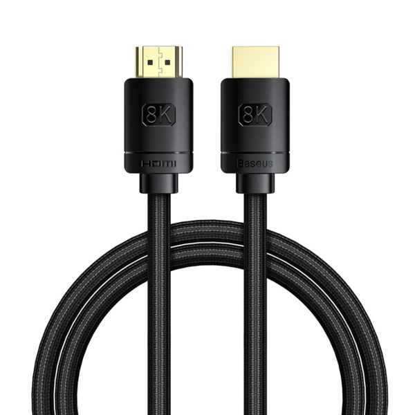 HDMI augstas izšķirtspējas sērijas 8K video kabelis 1 m - melns