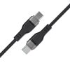 USB-C 480Mb/s 100W kabelis ar magnētisku organizatoru 1,2 m - melns