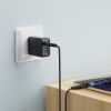 USB-C 480Mb/s 100W kabelis ar magnētisku organizatoru 1,2 m - melns