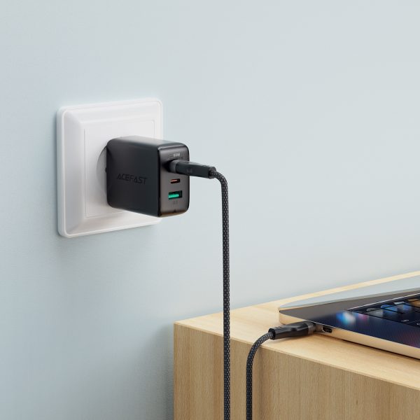 USB-C 480Mb/s 100W kabelis ar magnētisku organizatoru 1,2 m - melns