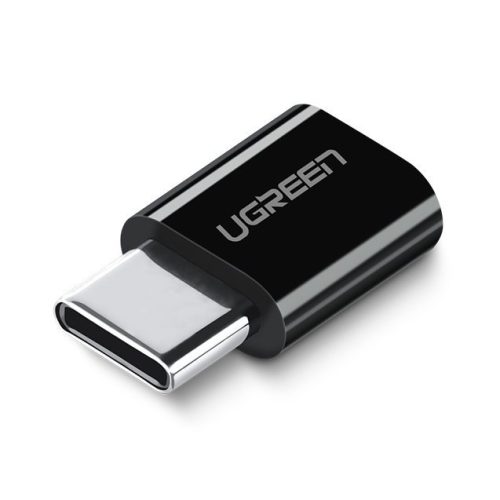 Micro USB uz USB-C adapteris — melns