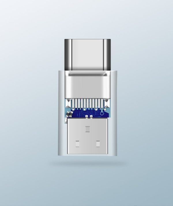Micro USB uz USB-C adapteris — melns