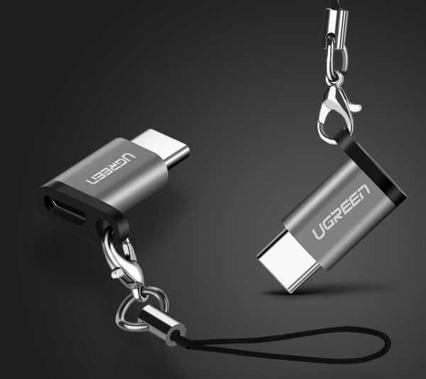 Micro USB uz USB-C adapteris — melns