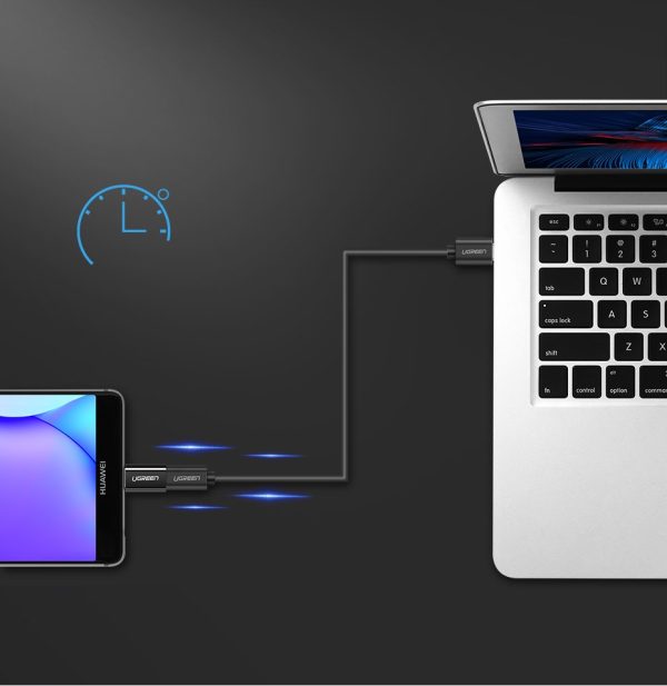 Micro USB uz USB-C adapteris — melns