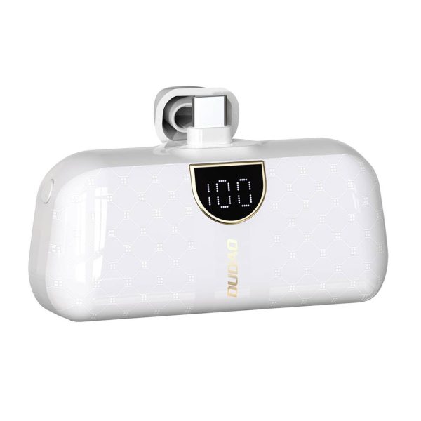 Powerbank mini 5000mAh mini 2x USB-C - balts