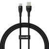 Flash 2 USB-A - USB-C 100W 1m izturīgs kabelis - melns