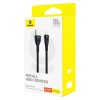 Flash 2 USB-A - USB-C 100W 1m izturīgs kabelis - melns