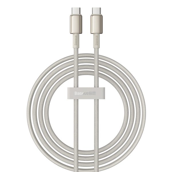 Volframa zelta USB-C 100W 2m kabelis - zelts