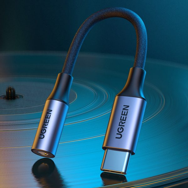 Austiņu adapteris mini ligzda 3,5 mm (sieviešu) - USB-C (vīriešu) 10 cm - pelēks