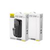 Powerbank 20000mAh ar iebūvētiem kabeļiem iPhone Lightning USB-C USB-A 22.5W PD - melns