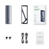 M.2 NVMe 10Gbps diska slota korpuss + USB-C - USB-A / USB-C - USB-C kabelis - melns