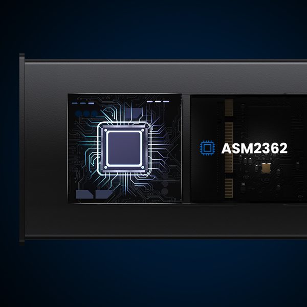 M.2 NVMe 10Gbps diska slota korpuss + USB-C - USB-A / USB-C - USB-C kabelis - melns