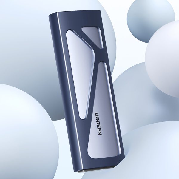 M.2 NVMe 10Gbps diska slota korpuss + USB-C - USB-A / USB-C - USB-C kabelis - melns