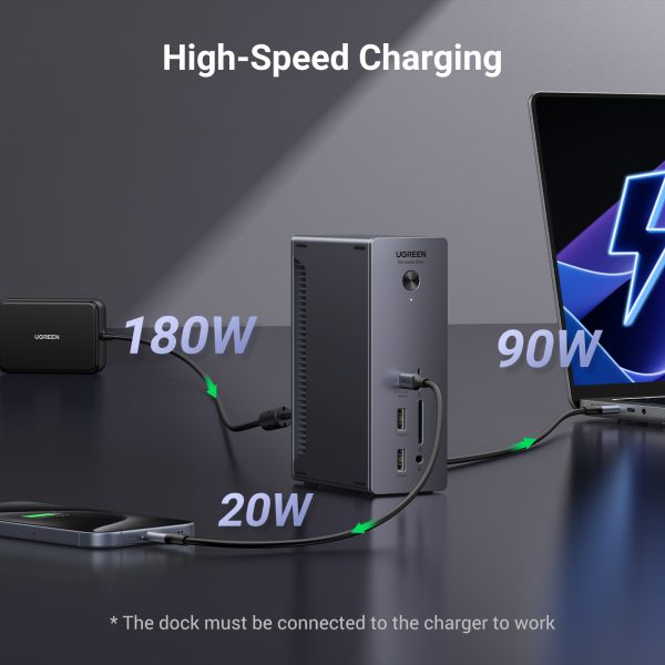13in1 Thunderbolt 4 dokstacija / USB-A / DP / RJ45 / SD TF lasītājs / USB-C / Mini ligzda