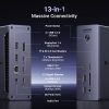 13in1 Thunderbolt 4 dokstacija / USB-A / DP / RJ45 / SD TF lasītājs / USB-C / Mini ligzda