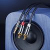 Audio kabelis mini ligzda (vīriešu) - 2RCA (vīriešu) 1m - melns