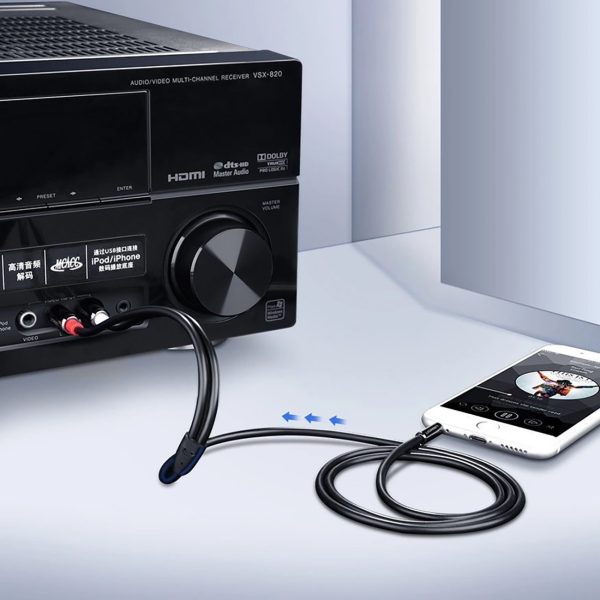 Audio kabelis mini ligzda (vīriešu) - 2RCA (vīriešu) 1m - melns