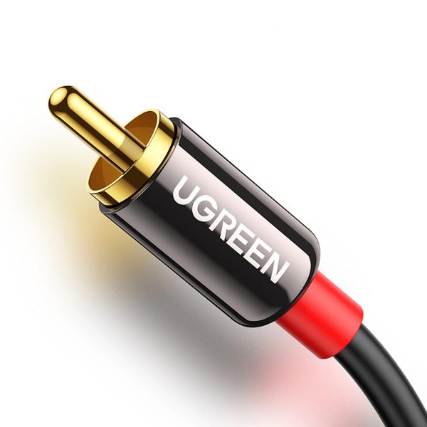 Audio kabelis mini ligzda (vīriešu) - 2RCA (vīriešu) 1m - melns