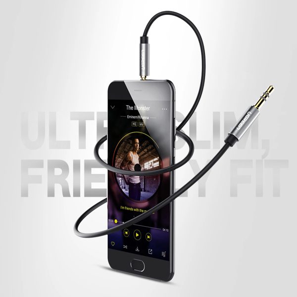 Kabeļa audio AUX mini ligzda 3.5mm 3m - melns
