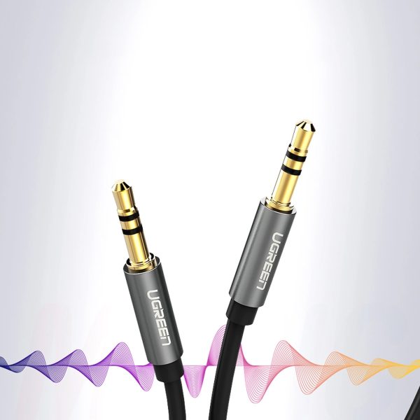 Kabeļa audio AUX mini ligzda 3.5mm 3m - melns