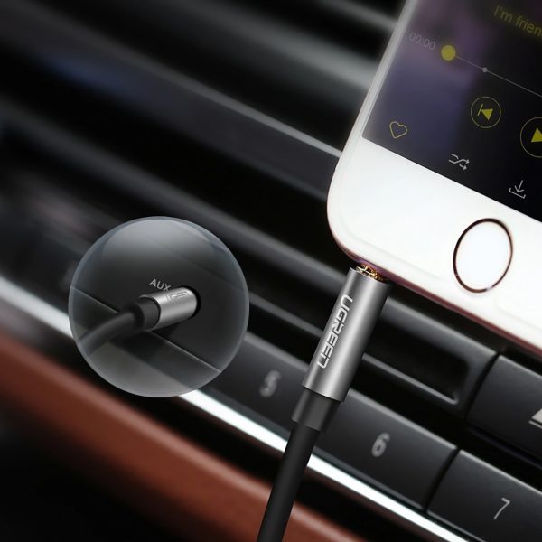 Kabeļa audio AUX mini ligzda 3.5mm 3m - melns