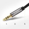 Kabeļa audio AUX mini ligzda 3.5mm 3m - melns