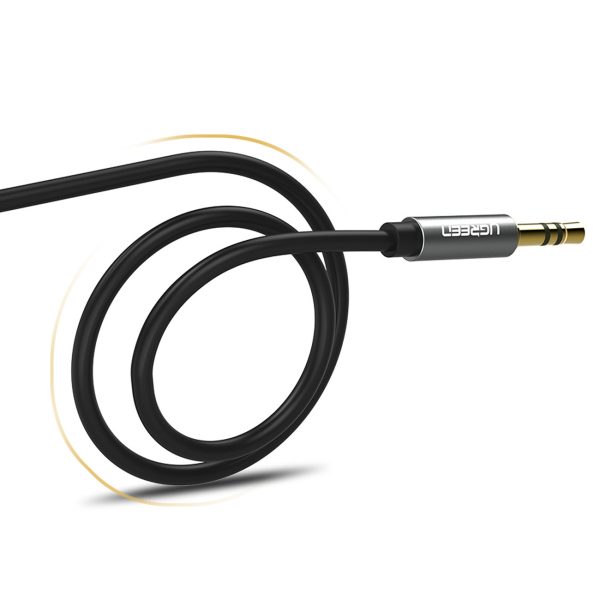 Kabeļa audio AUX mini ligzda 3.5mm 3m - melns