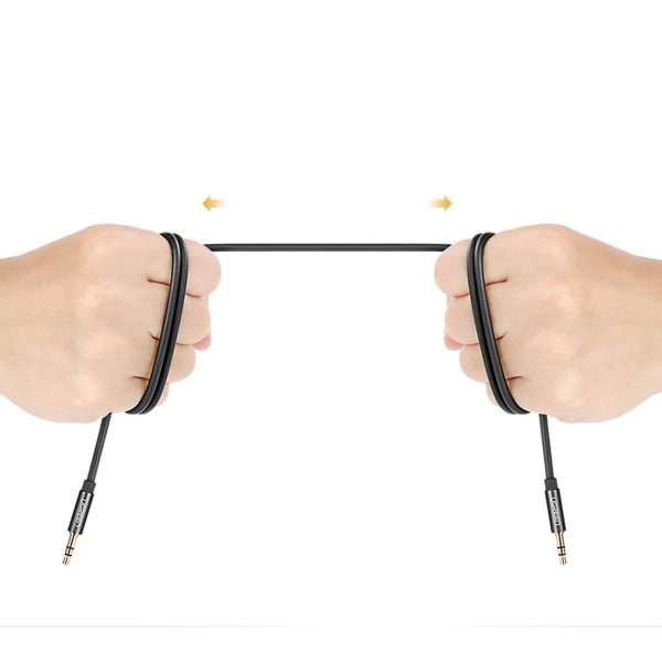 Kabeļa audio AUX mini ligzda 3.5mm 3m - melns