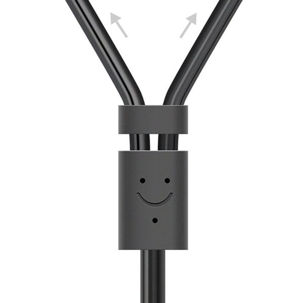 Audio kabelis mini ligzda 3,5 mm (sieviešu) - 2 RCA (vīriešu) 1 m - pelēks