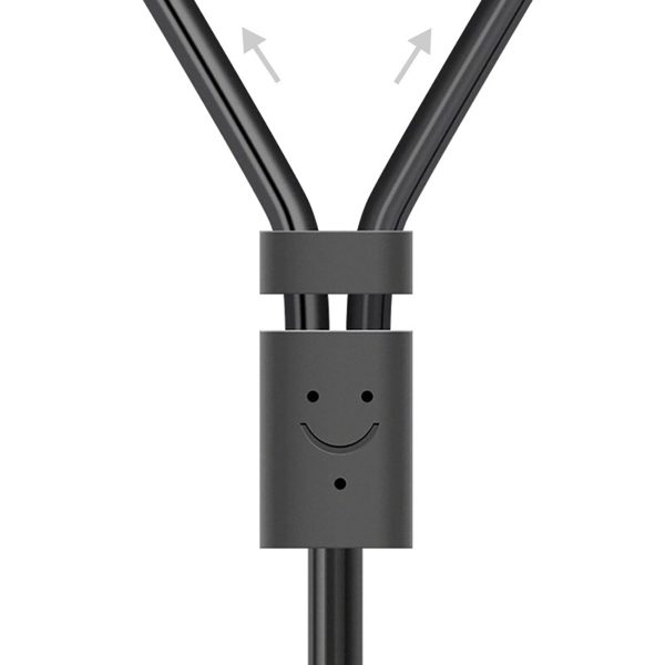 Audio kabelis 3,5 mm mini ligzda (vīriešu) - 2RCA (vīriešu) 1 m - pelēks